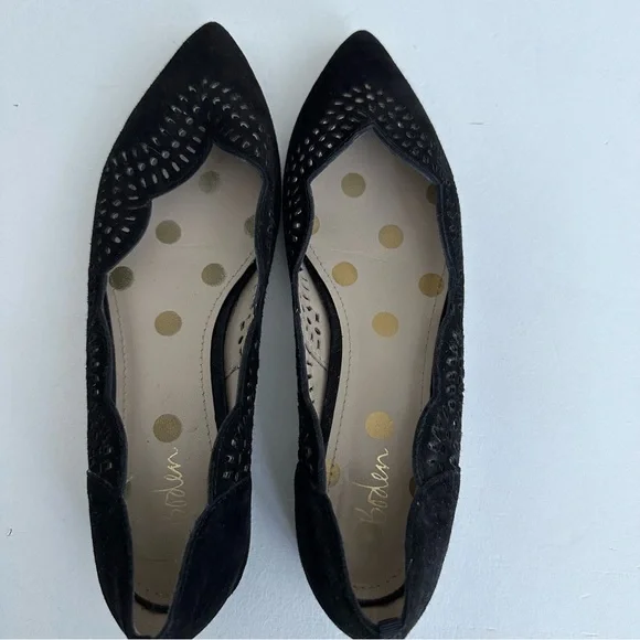 Boden Esme Low Heels Black Suede - Picture 5 of 8